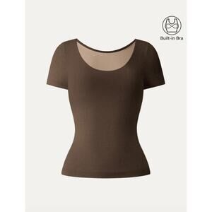 OGL Scoop Neck Short Sleeve Cotton New Airy Brami NWT SIZE XS